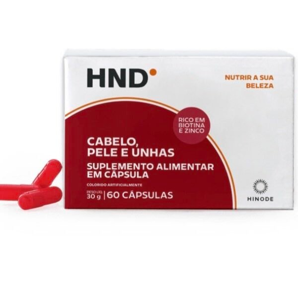 Suplemento Alimentar para Cabelo, Pele e Unhas HND 60 Cápsulas